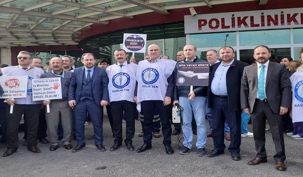 Serum askısıyla darp edilmişti, sağlık çalışanına şiddete tepkisiz kalmadılar