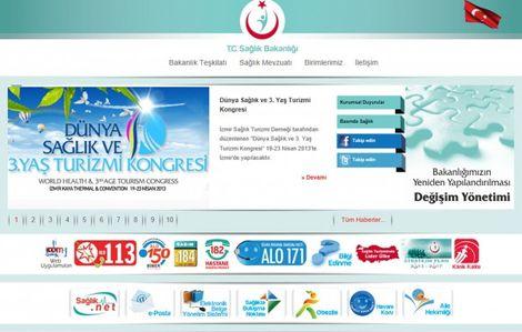 Sağlık Bakanlığının internet sitesindeki logosuna "T.C." eklendi