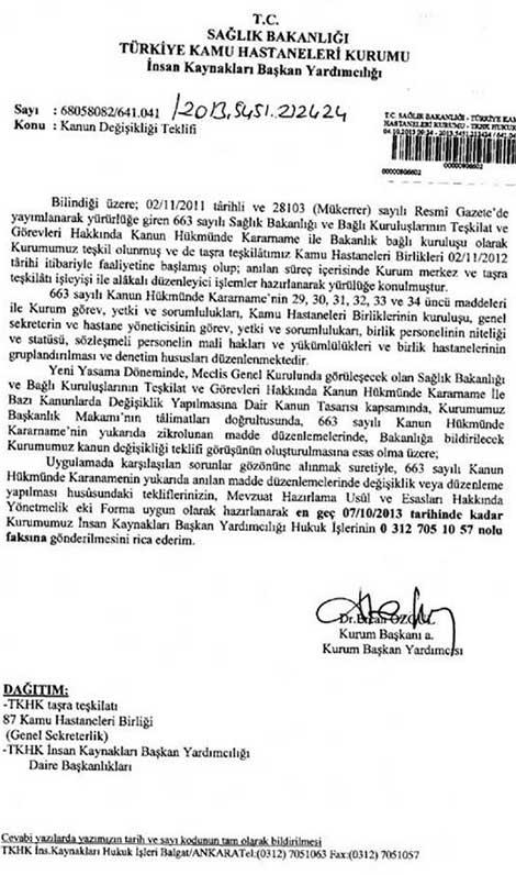 Kamu Hastane Birliklerinde değişiklik geliyor
