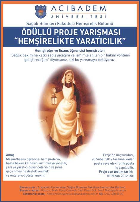 “Hemşirelikte Yaratıcılık” temalı ödüllü bir proje yarışması