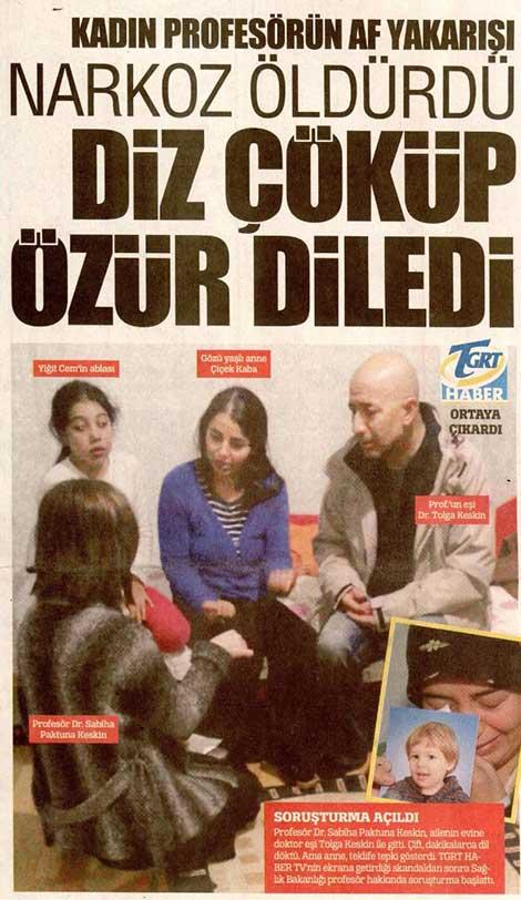 Profesörden 'diz çöküp özür diledi' haberine açıklama