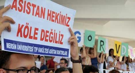  Asistan hekimler iş bıraktı 