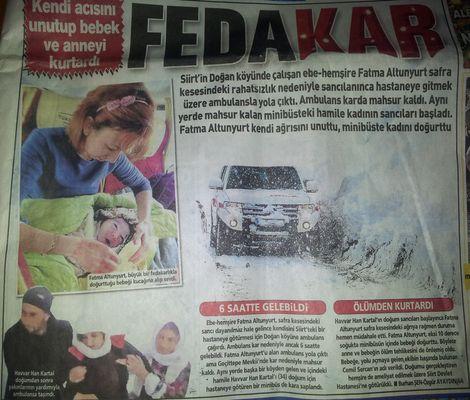 Fedakar hemşire ödüllendirildi