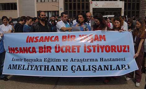 Ameliyathane personeli iş bıraktı