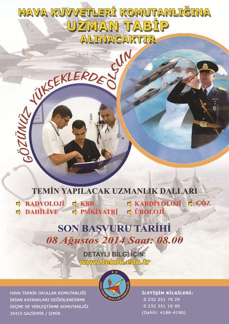 Hava Kuvvetleri Komutanlığı tabip alacak