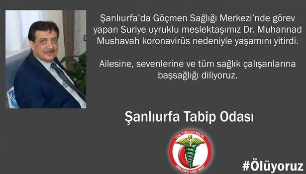 Bir doktor daha Covid-19’a yenik düştü