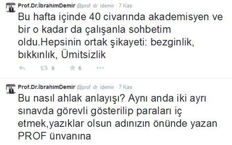 Tıpçı öğretim üyesi üniversiteyi twitter'dan bombaladı!