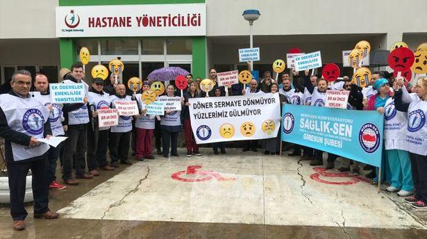 Sağlık Sen'den döner sermaye protestosu