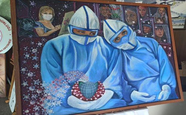Ressamlar, sağlık çalışanlarını resmetti