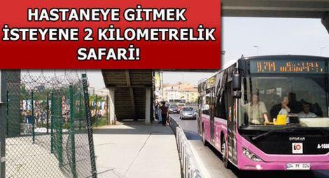 Hastaneye gitmek isteyene 2 kilometrelik safari!