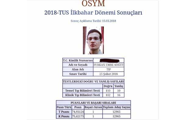 TUS sonuçları açıklandı! İşte TUS birincisinin aldığı puan!