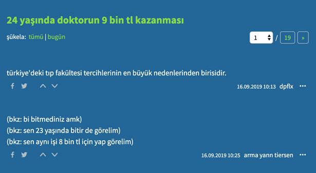 Ekşi sözlükten yüzde 50 indirim: 24 yaşında doktorun 9 bin tl kazanması