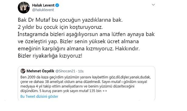 Haluk Levent ile Prof. Dr. Mutaf sosyal medyada tartıştı: Ameliyatlarınızı Haluk Levent yapsın o zaman