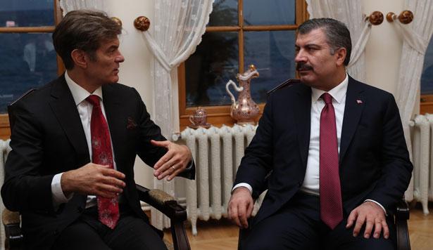 Sağlık Bakanı Fahrettin Koca ile Mehmet Öz bir araya geldi