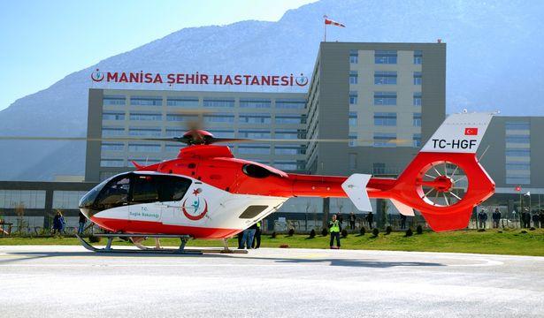 Manisa Şehir Hastanesinde 'helikopter' hareketliliği