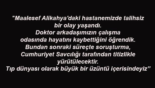 Anestezi uzmanı odasında ölü bulundu