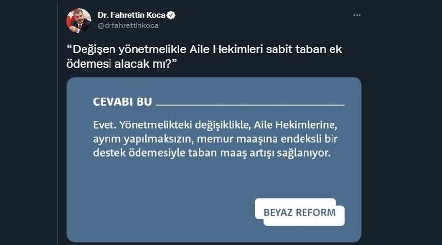 Sağlık Bakanı aile hekimliği yönetmeliğine ilişkin merak edilen 4 soruya yanıt verdi