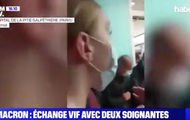 Hastanede gergin anlar! Hemşire Macron'un önünü kesip hesap sordu