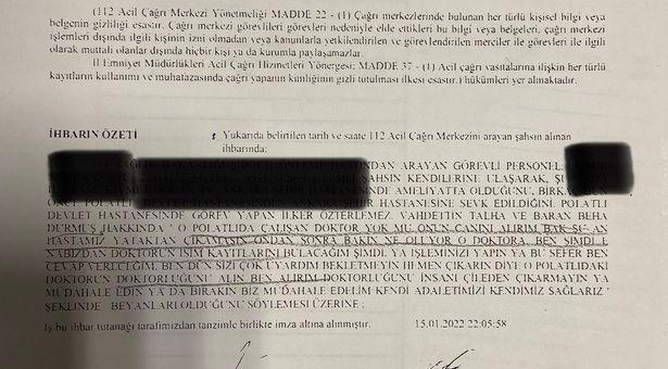 112 hattından doktora tehdit: Doktorluğunu alın ya da ben alırım doktorluğunu