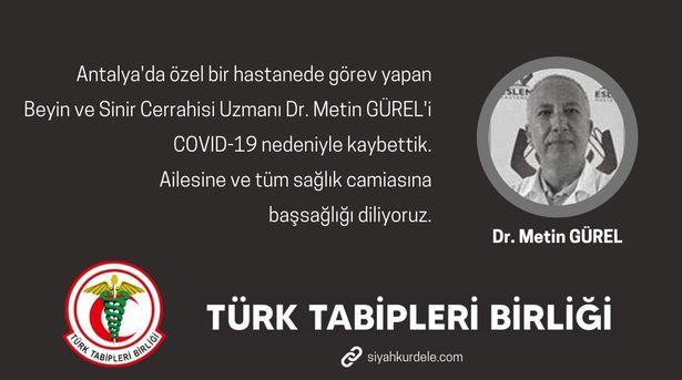 Beyin ve sinir cerrahisi uzmanı koronavirüse yenildi