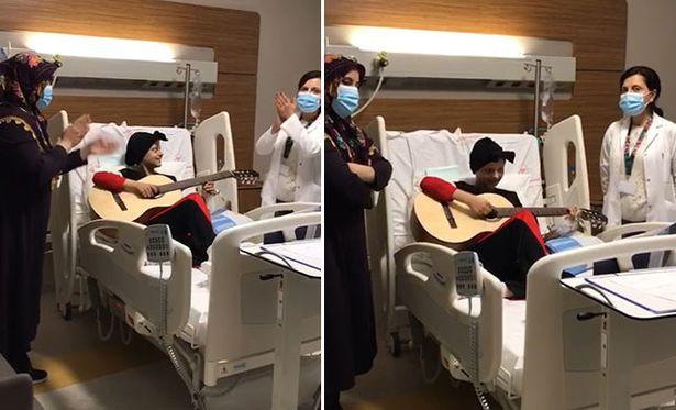 Kanseri yendi, gitar çalıp doktoruyla şarkılar söyledi