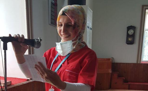 Hemşireden cami hoparlöründen anonsla aşı çağrısı