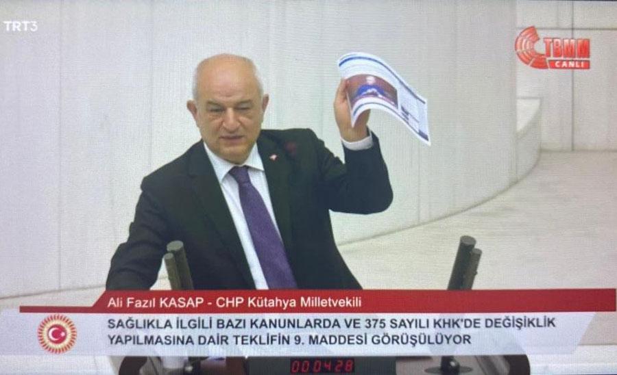 TBMM'de Medimagazin haberini gösterdi: Hani Pratisyene 25 bin, uzmana 30 bin idi?