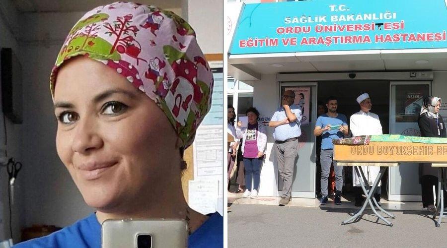 Yasemin hemşire görev yaptığı hastanede hayatı kaybetmişti! Son yolculuğuna uğurlandı
