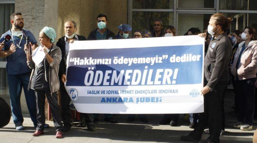 İbni Sina Hastanesi’nde ücretlerinin zamanında ödenmemesine tepki