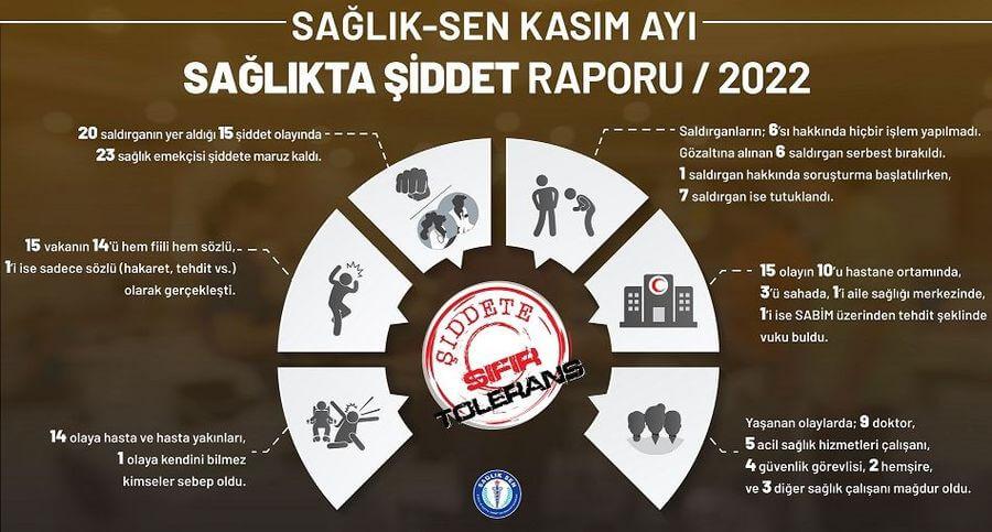 Sağlık-Sen raporu: Kasım ayında 23 sağlık çalışanı şiddete maruz kaldı