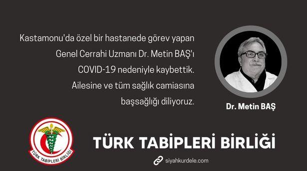 Kastamonu'da genel cerrahi uzmanı koronavirüse yenildi