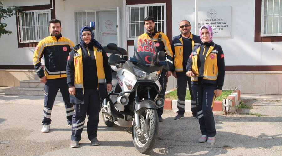 Amasya'da motosiklet ambulansla vakalara 3 dakikada ulaşılıyor
