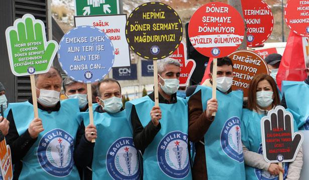Sağlık-Sen'den 'döner sermaye' eylemi: Nöbet ücretleri artırılsın!