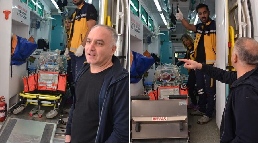 Kızı prematüre doğan doktor, 7 aylık doğan bebekle sevk ettiği Erzurum'a gitti