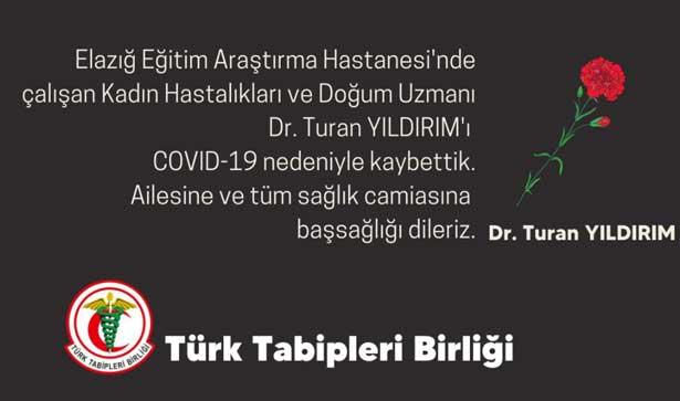 Kadın doğum uzmanı koronavirüsten hayatını kaybetti