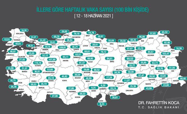 Her 100 bin kişide görülen korona virüs vaka sayıları açıklandı