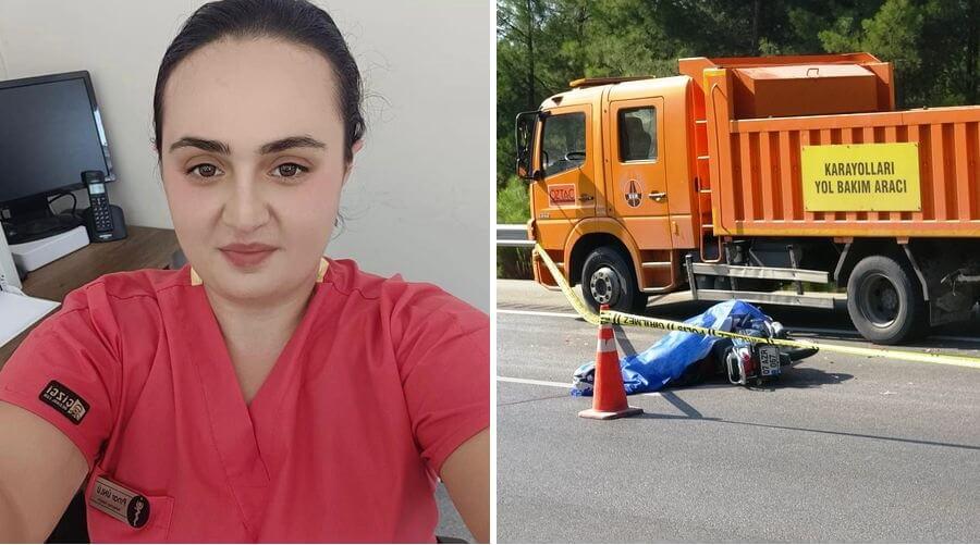 Antalya'da motosikletiyle kamyona çarpan veteriner hekim hayatını kaybetti