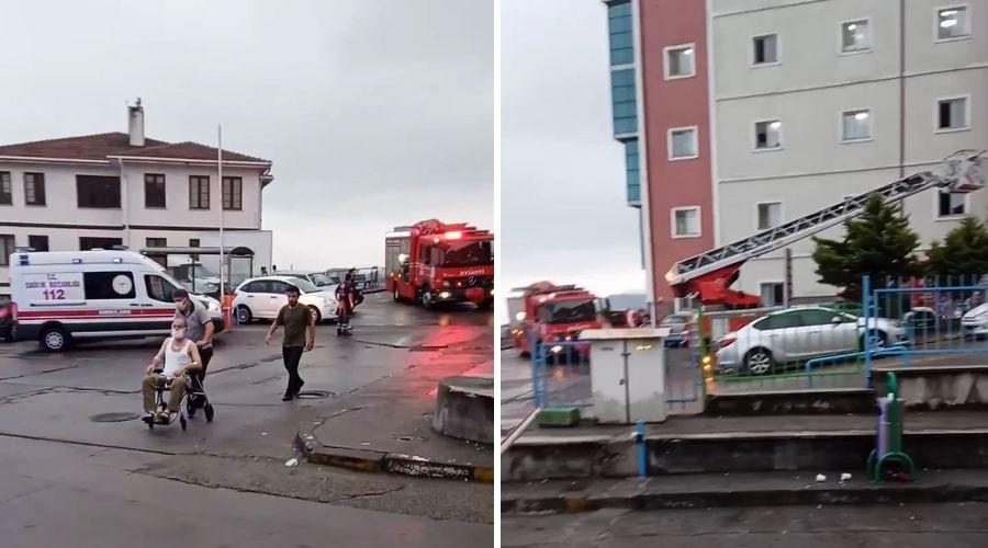 Rize'de hastane yangını! 60 hasta tahliye edildi