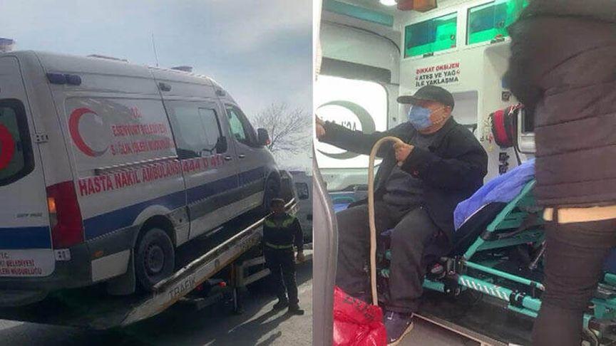 Belediyeye ait ambulans hasta nakli sırasında haczedildi