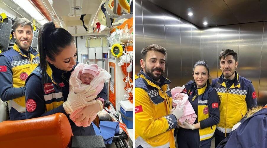 Eskişehir'de 112 ekibi ambulansta doğum yaptırdı
