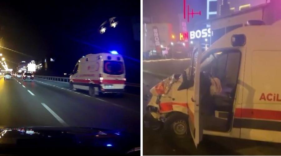 İstanbul'da ambulans kazası: 2 yaralı