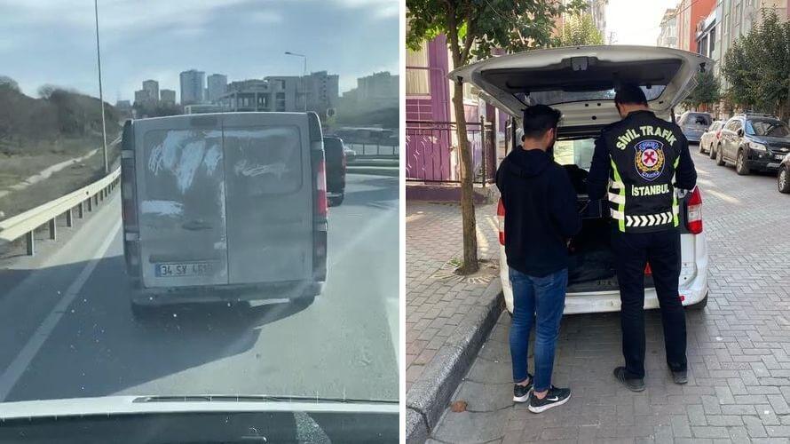 İstanbul'da ambulansa yol vermeyen minibüs sürücüsüne ceza
