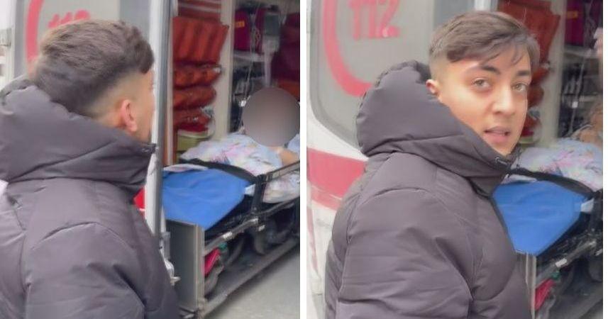 Ambulansın hasta taşımadığını iddia etti; hastayı görünce 'Aciliyeti var mı' diye sordu