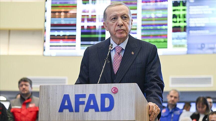 Cumhurbaşkanı Erdoğan, deprem bölgesine gitti