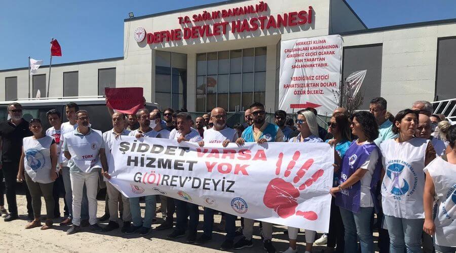 Hatay'da hekimler şiddete karşı iş bıraktı! 'Mücadelemize devam edeceğiz'