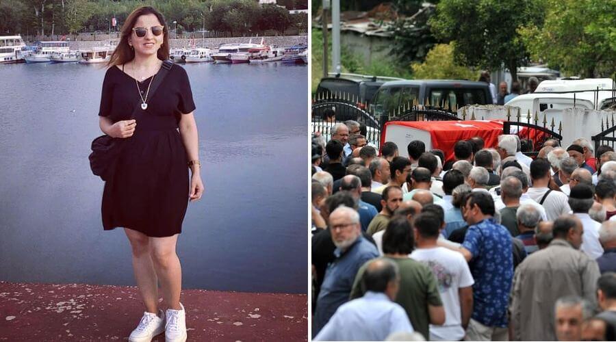Bisikletiyle işe giderken kazada ölen Ayser hemşire, son yolculuğuna uğurlandı