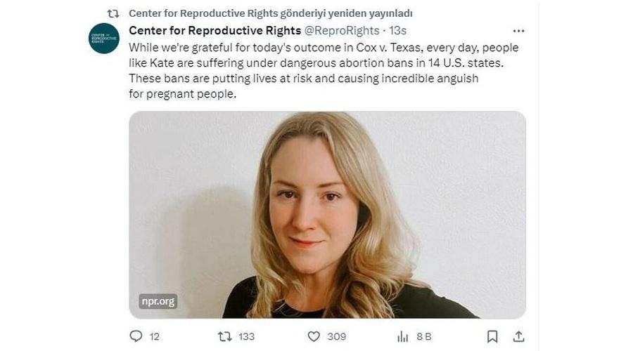 Teksas'ta kürtaj yasağına rağmen bir kadına 'geçici' izin verildi: 'Doktorlar yine de ceza alabilir'