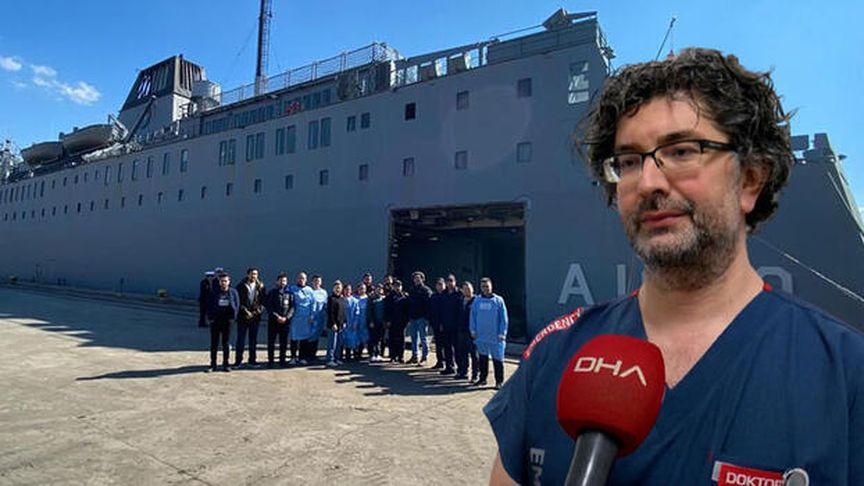 TCG İskenderun'un gönüllü doktoru: Depremzedelere seyir halinde müdahale ettik