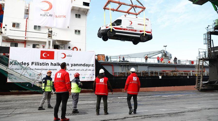 Türk Kızılay'ın yardım gemisi Gazze'ye doğru yola çıktı