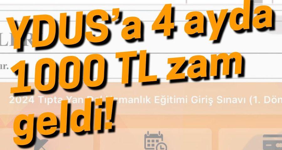 Yan dal sınavına 4 ayda 1000 TL zam geldi!